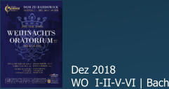 Dez 2018 WO  I-II-V-VI | Bach
